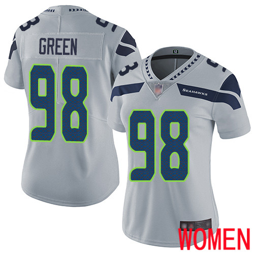 Seattle Seahawks Limited Grey Women Rasheem Green Alternate Jersey NFL Football #98 Vapor Untouchable
